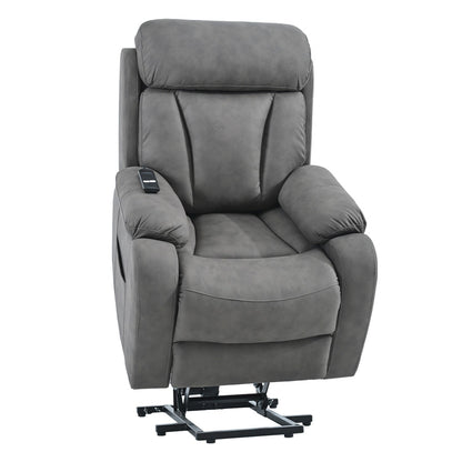 Recliner Chair Wide Seat with Overstuffed Pillows, Remote Control and Side Pocket