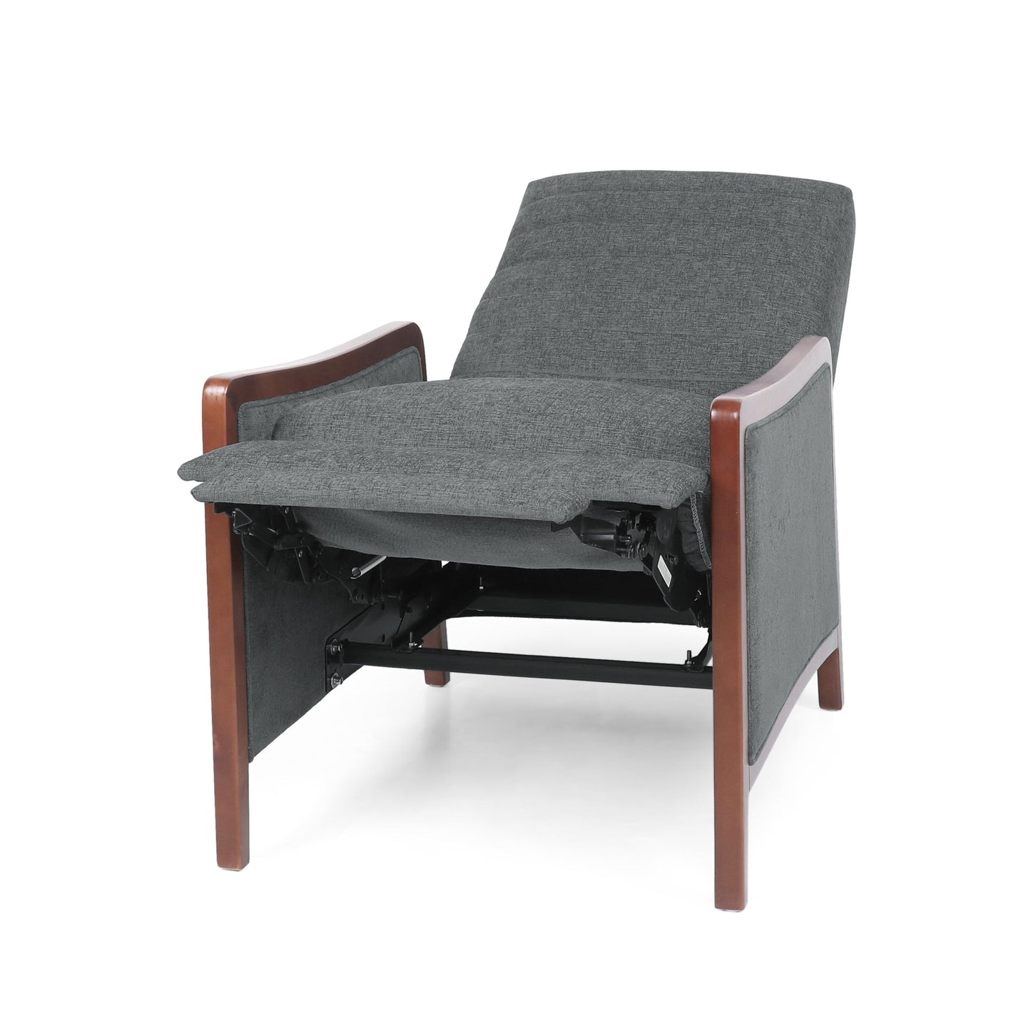 Recliner Chair with Birch Wood Frame, Pushback Mechanism & Tufted Channel Stitching