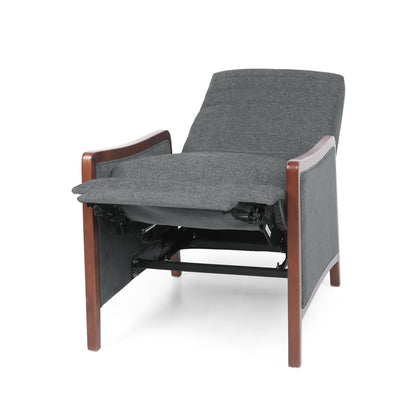 Recliner Chair with Birch Wood Frame, Pushback Mechanism & Tufted Channel Stitching