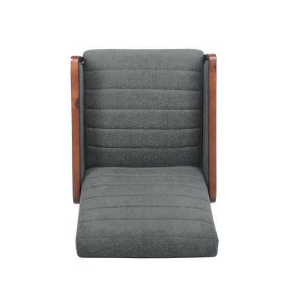 Recliner Chair with Birch Wood Frame, Pushback Mechanism & Tufted Channel Stitching