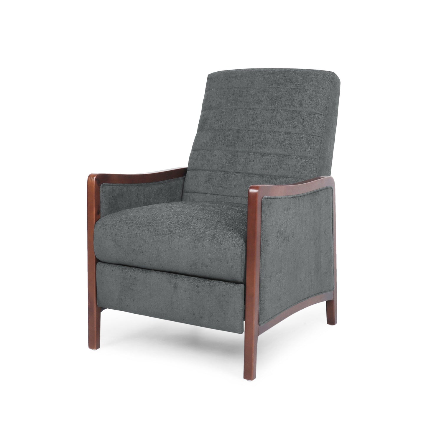 Recliner Chair with Birch Wood Frame, Pushback Mechanism & Tufted Channel Stitching