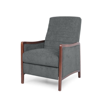 Recliner Chair with Birch Wood Frame, Pushback Mechanism & Tufted Channel Stitching