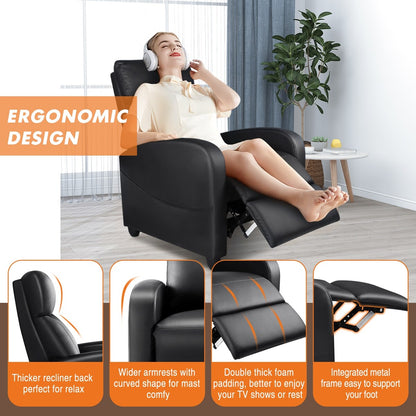 Recliner Chair with Lumbar Support for Living Room