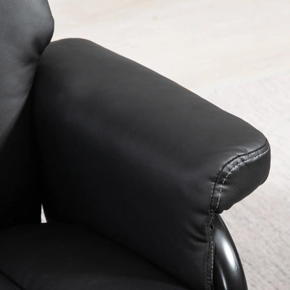 Recliner Chair with Ottoman Swivel, Faux Leather