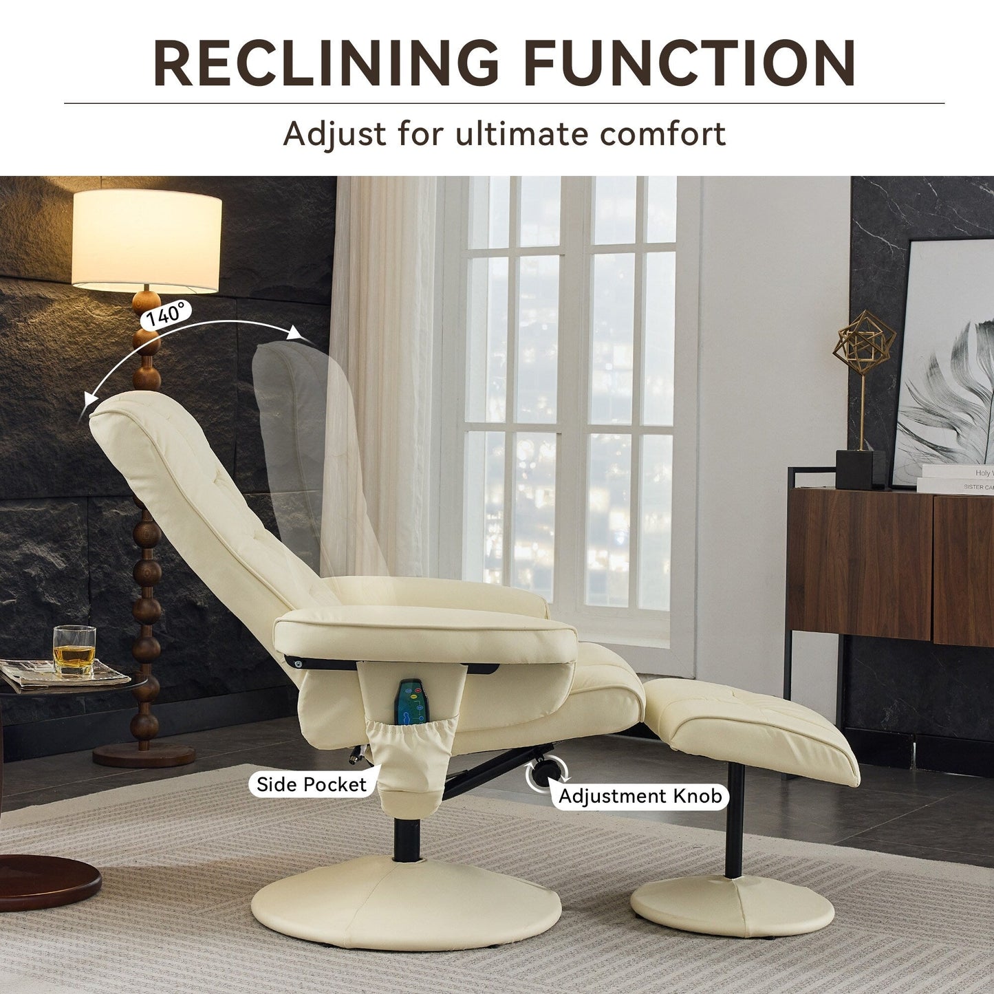 Recliner Chair with Ottoman