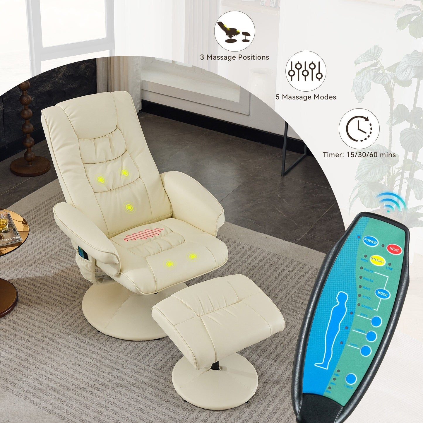 Recliner Chair with Ottoman
