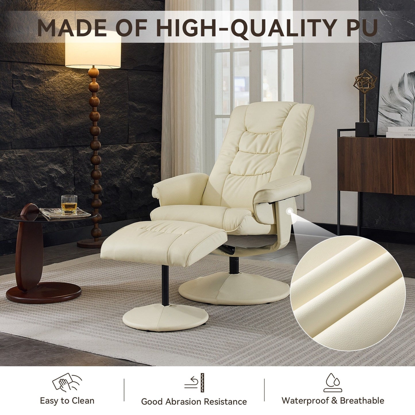 Recliner Chair with Ottoman