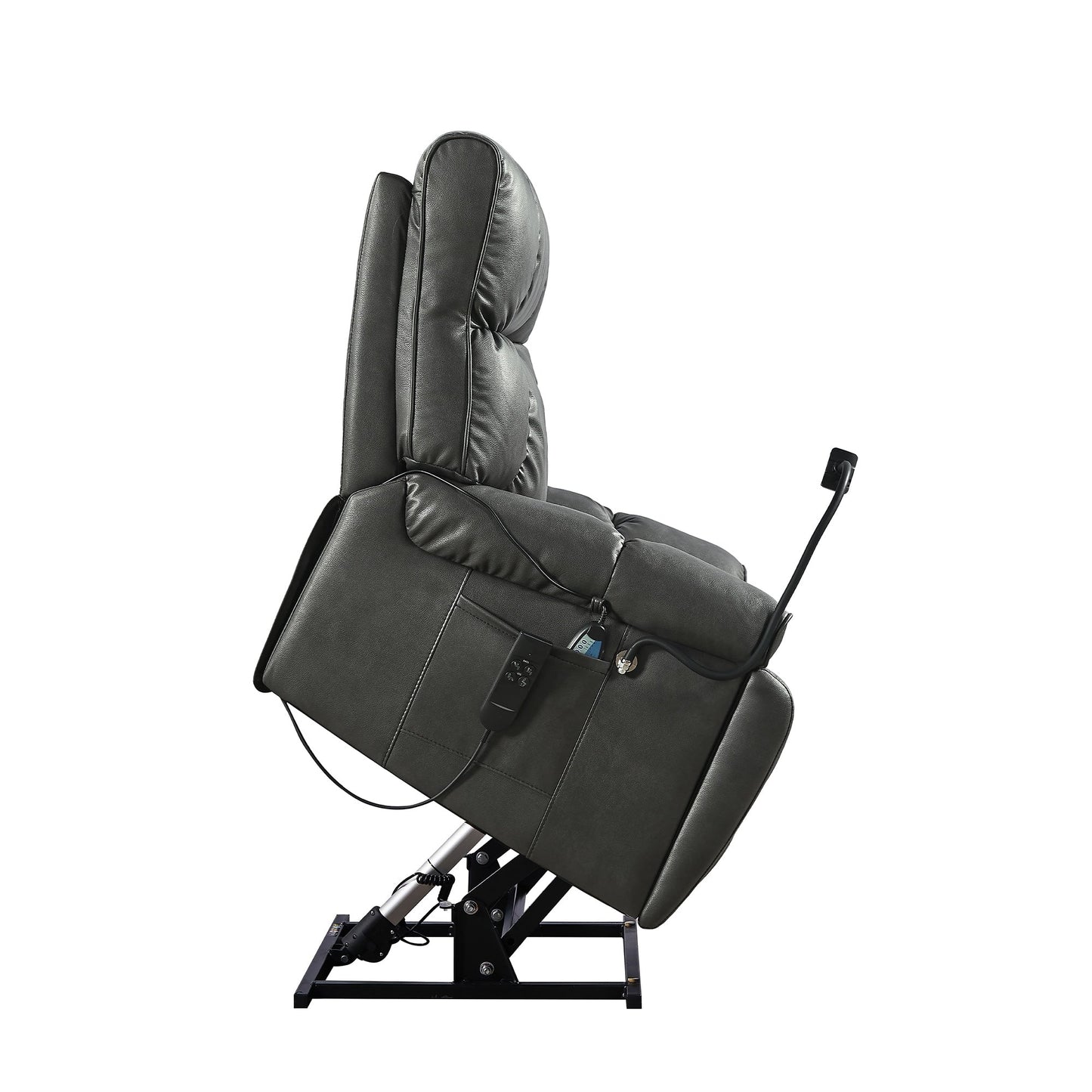 Recliner Chair with Phone Holder,Electric Power Lift Recliner Chair with 2 Motors Massage and Heat for Elderly, 3 Positions, 2 S