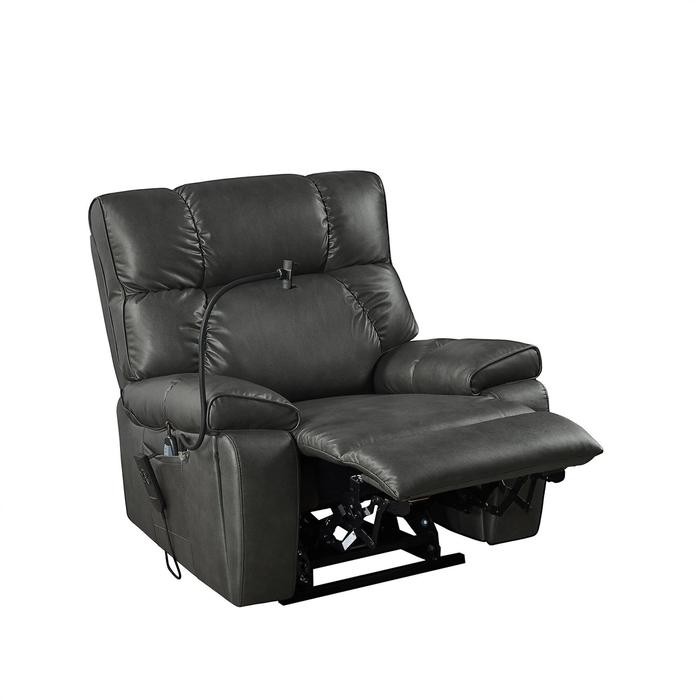 Recliner Chair with Phone Holder,Electric Power Lift Recliner Chair with 2 Motors Massage and Heat for Elderly, 3 Positions, 2 S