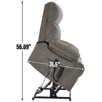 Recliner Chair, Heavy Duty Motion Mechanism with 8-Point Vibration Massage and Lumbar Heating, Dual Cup Holders