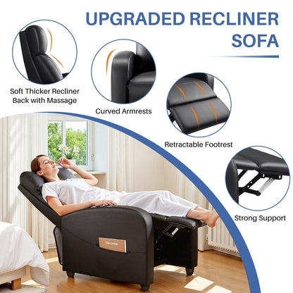 Recliner Massage Small Home Theater Seating Adjustable Recliner Chair for Living Room & Aldult