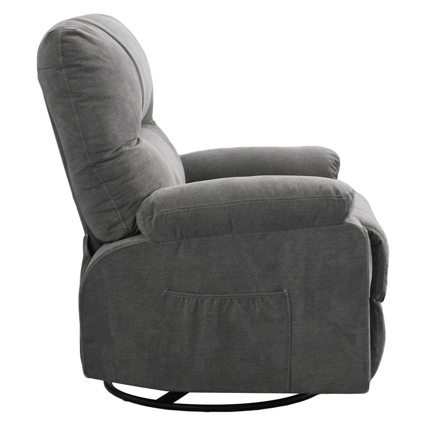 Recliner chair,360 degree rotating swing single sofa chair, equipped with soft cushion and backrest, comfortable armchair