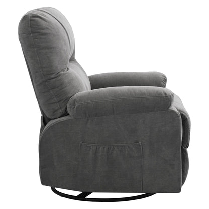 Recliner chair,360 degree rotating swing single sofa chair, equipped with soft cushion and backrest, comfortable armchair