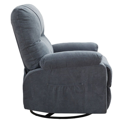 Recliner chair,360 degree rotating swing single sofa chair, equipped with soft cushion and backrest, comfortable armchair