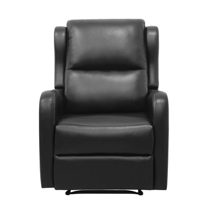 Reclining Chair 1pc Comfort Seating Faux Leather Upholstery Living Room Furniture Solid Wood