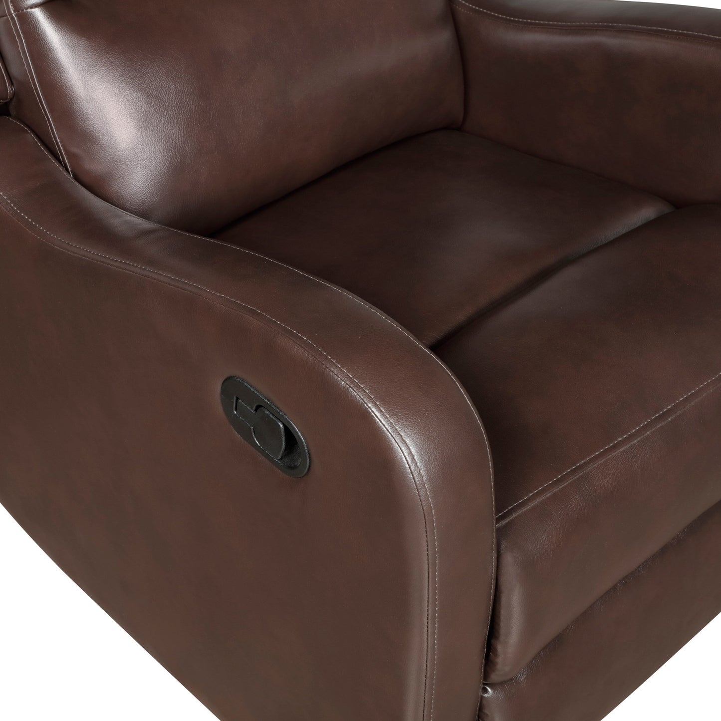 Reclining Chair 1pc Comfort Seating Faux Leather Upholstery Living Room Furniture Solid Wood
