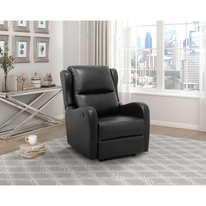 Reclining Chair 1pc Comfort Seating Faux Leather Upholstery Living Room Furniture Solid Wood