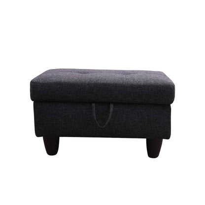 Red Flannel And PVC Living Room Storage Ottoman