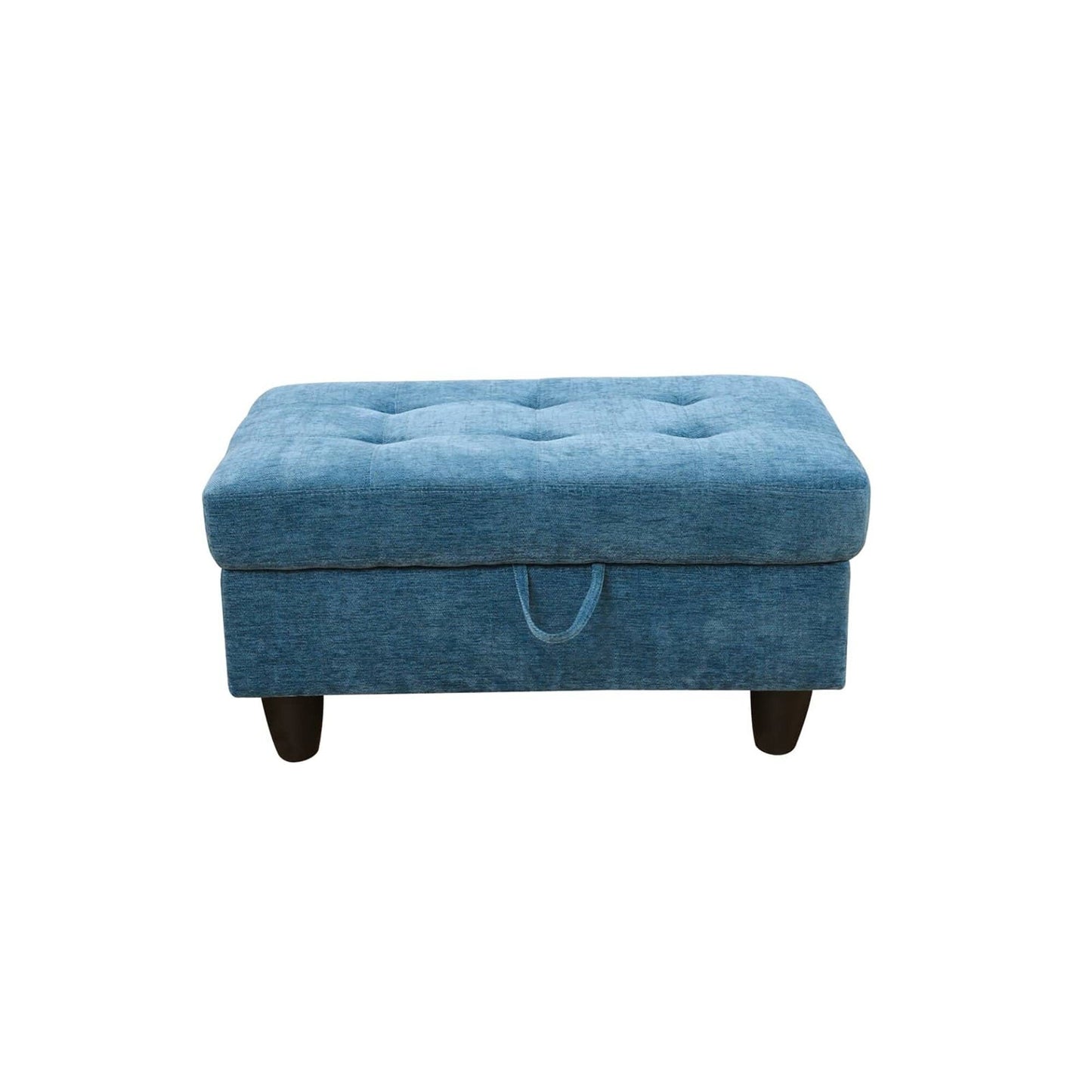 Red Flannel And PVC Living Room Storage Ottoman