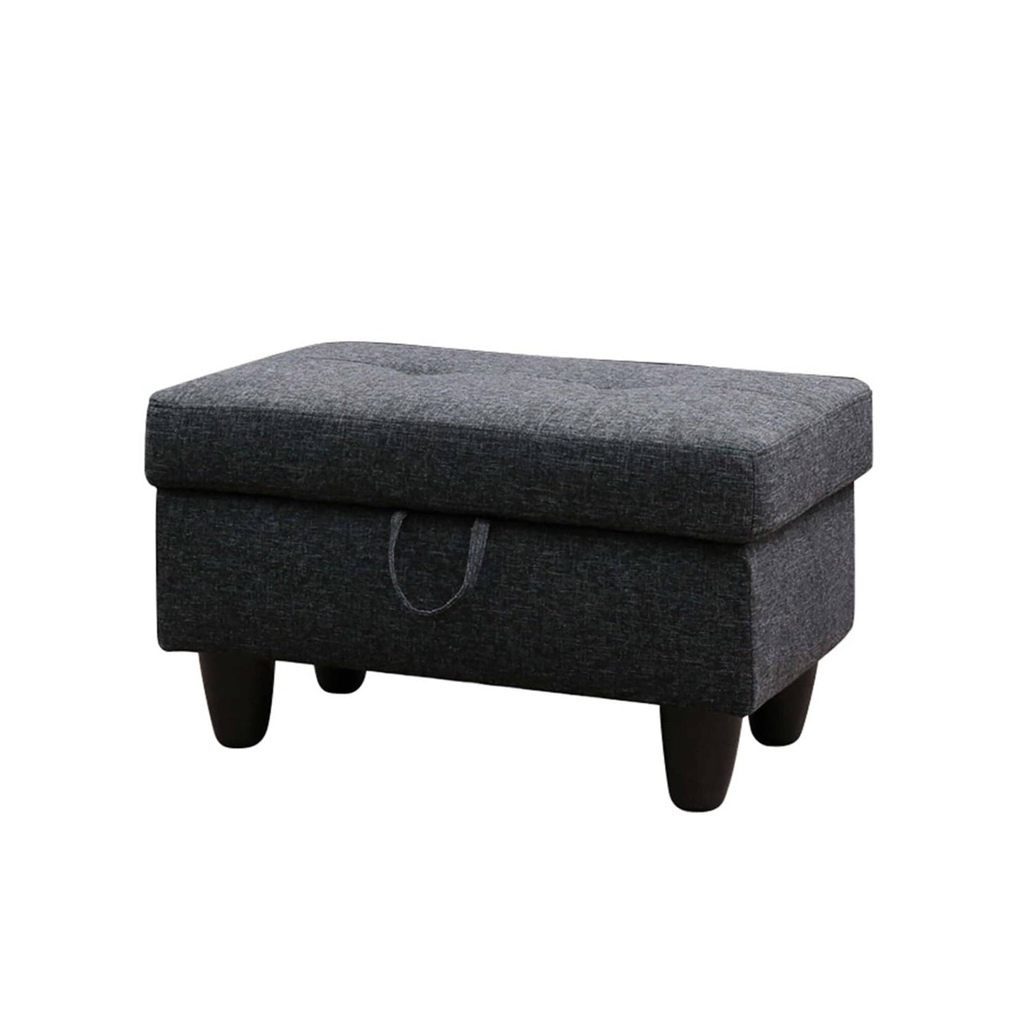 Red Flannel And PVC Living Room Storage Ottoman