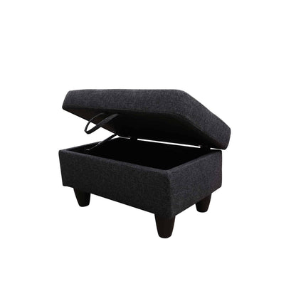 Red Flannel And PVC Living Room Storage Ottoman