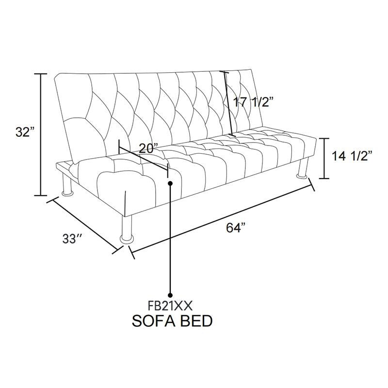 Red&Black Faux Leather Living Room Sofabed