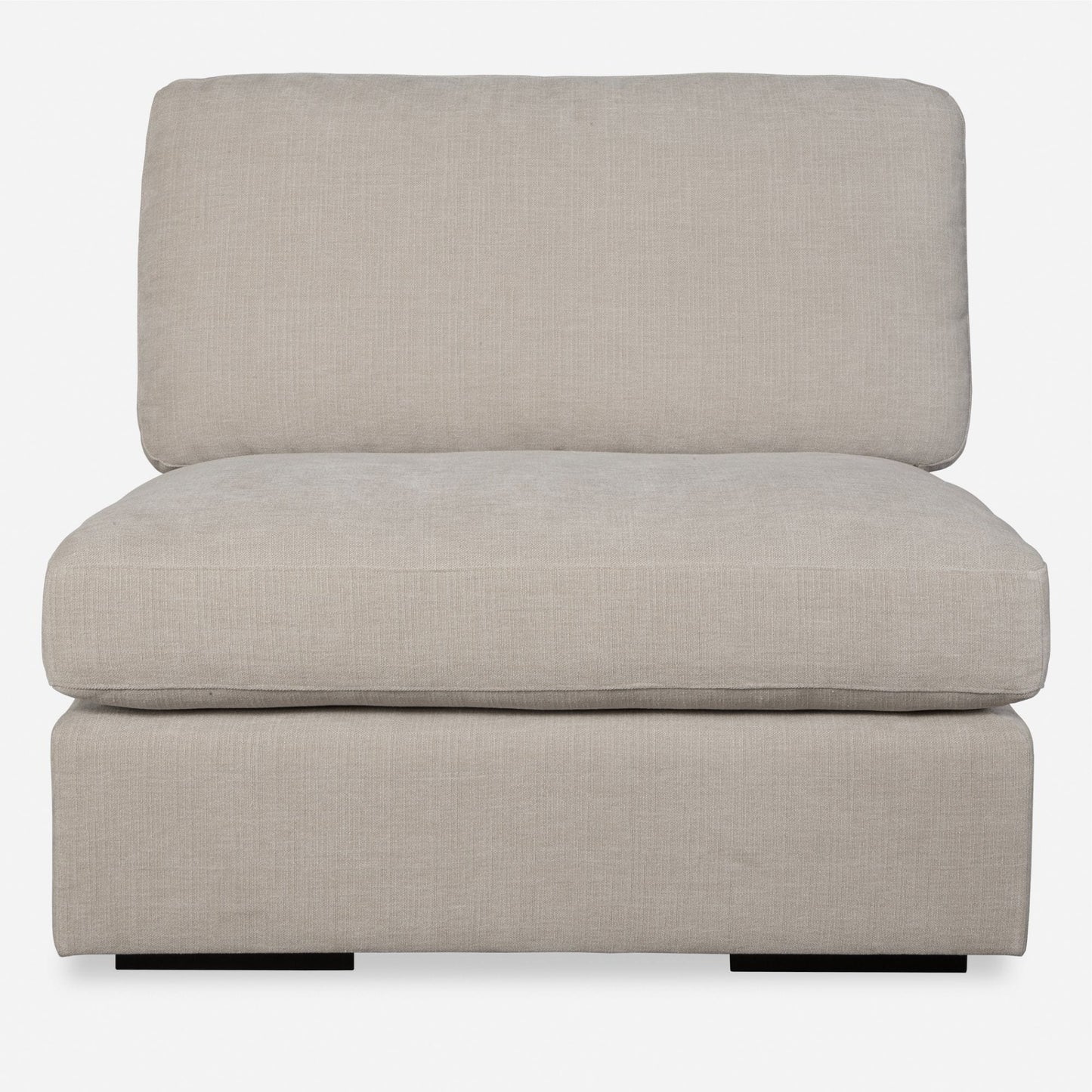 Refuge Solid Armless Modular Seat for Sectional Sofa - 40 - Sand Gray