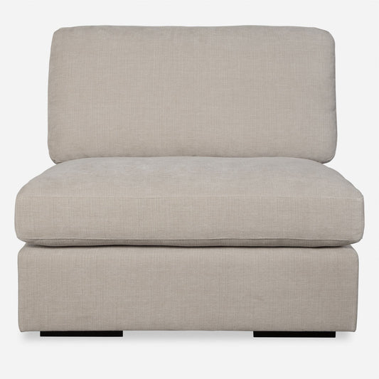 Refuge Solid Armless Modular Seat for Sectional Sofa - 40 - Sand Gray