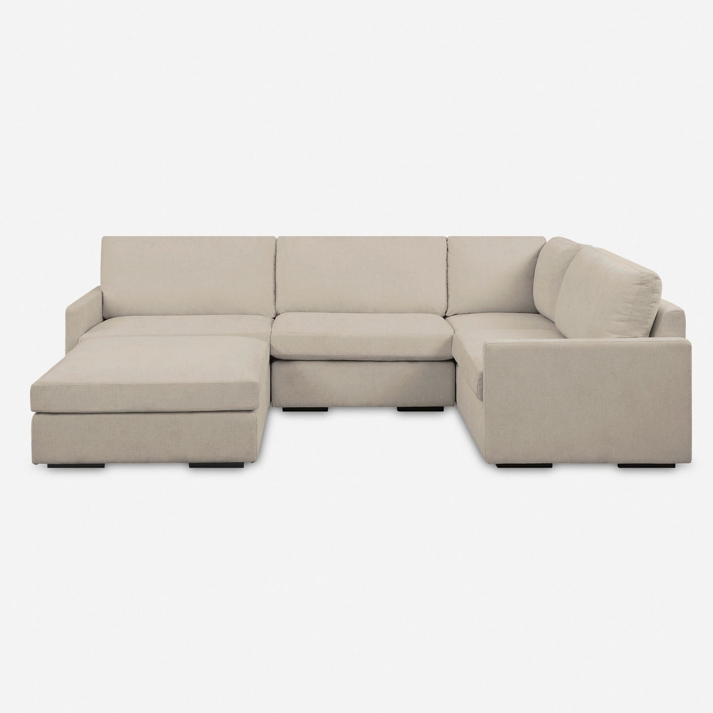 Refuge Solid Armless Modular Seat for Sectional Sofa - 40 - Sand Gray