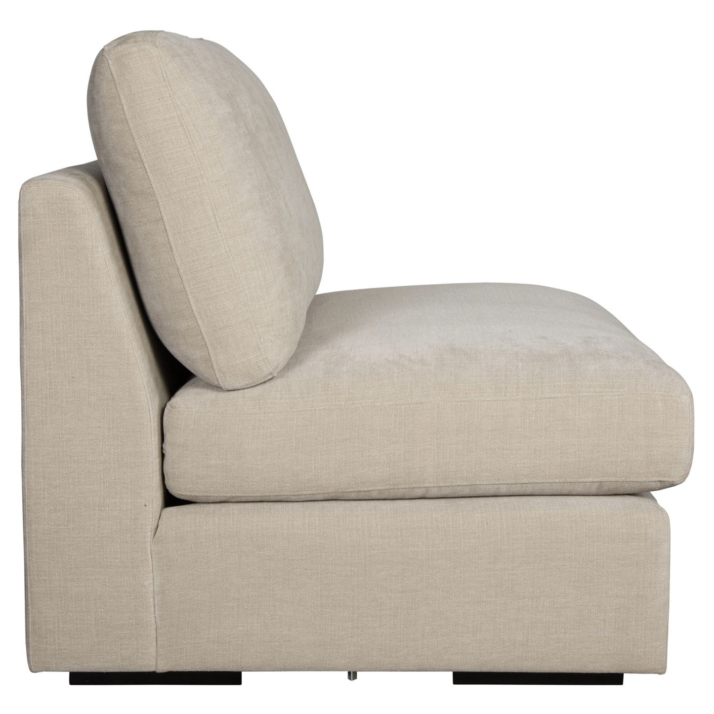 Refuge Solid Armless Modular Seat for Sectional Sofa - 40 - Sand Gray