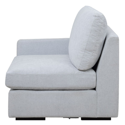 Refuge Solid Modular Left Arm Seat for Sectional Sofa - 43.25 - Sky Blue