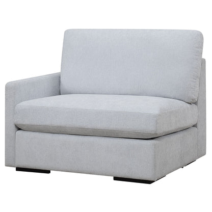 Refuge Solid Modular Left Arm Seat for Sectional Sofa - 43.25 - Sky Blue