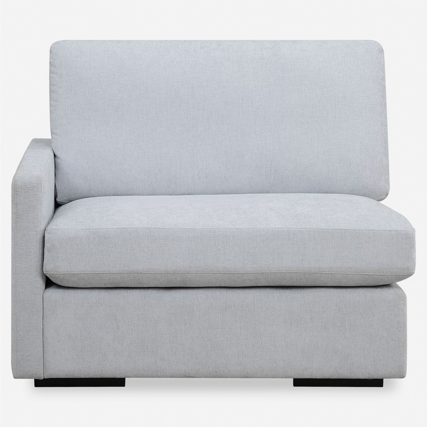 Refuge Solid Modular Left Arm Seat for Sectional Sofa - 43.25 - Sky Blue