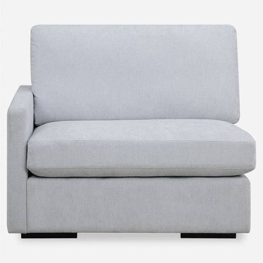 Refuge Solid Modular Left Arm Seat for Sectional Sofa - 43.25 - Sky Blue