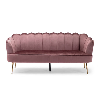 Reitz Glam Velvet Shell 3 Seater Sofa by Christopher Knight Home - 76.25 L x 29.25 W x 33.50 H
