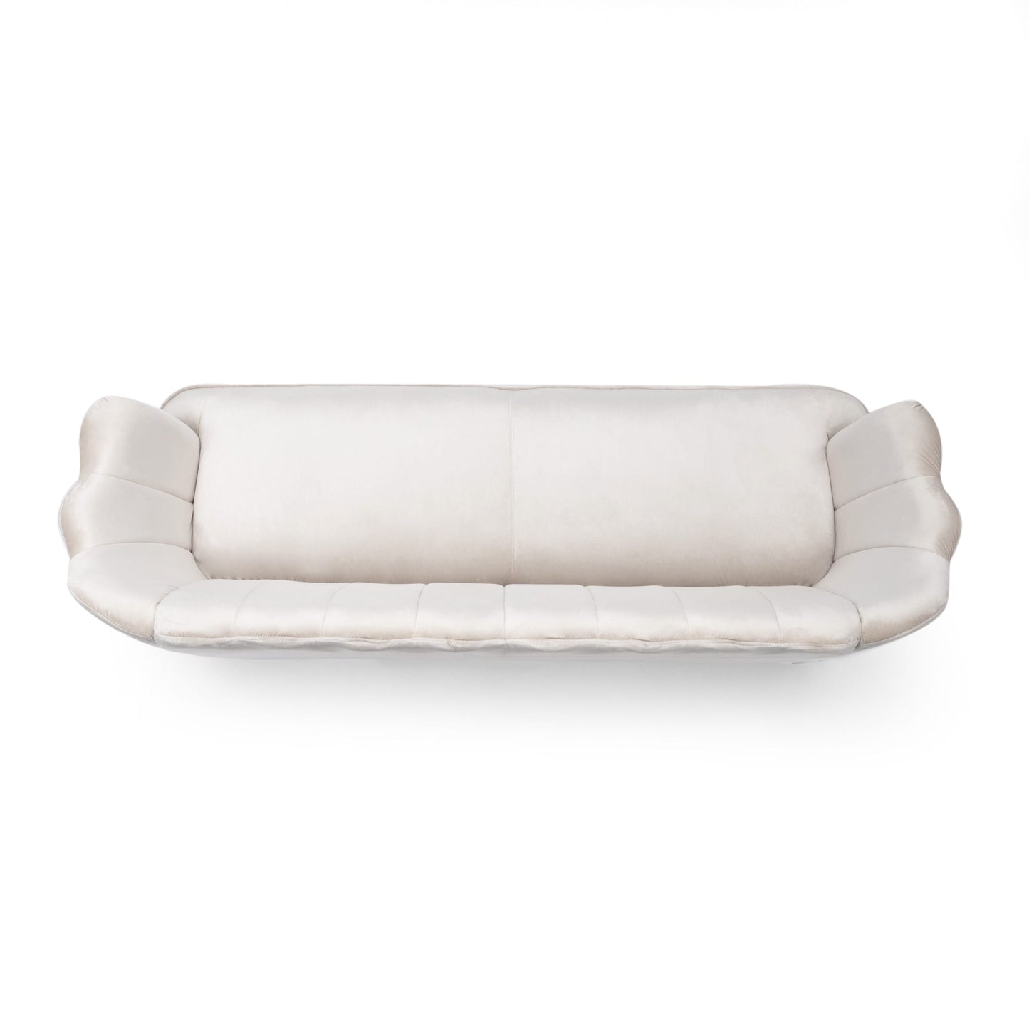Reitz Glam Velvet Shell 3 Seater Sofa by Christopher Knight Home - 76.25 L x 29.25 W x 33.50 H