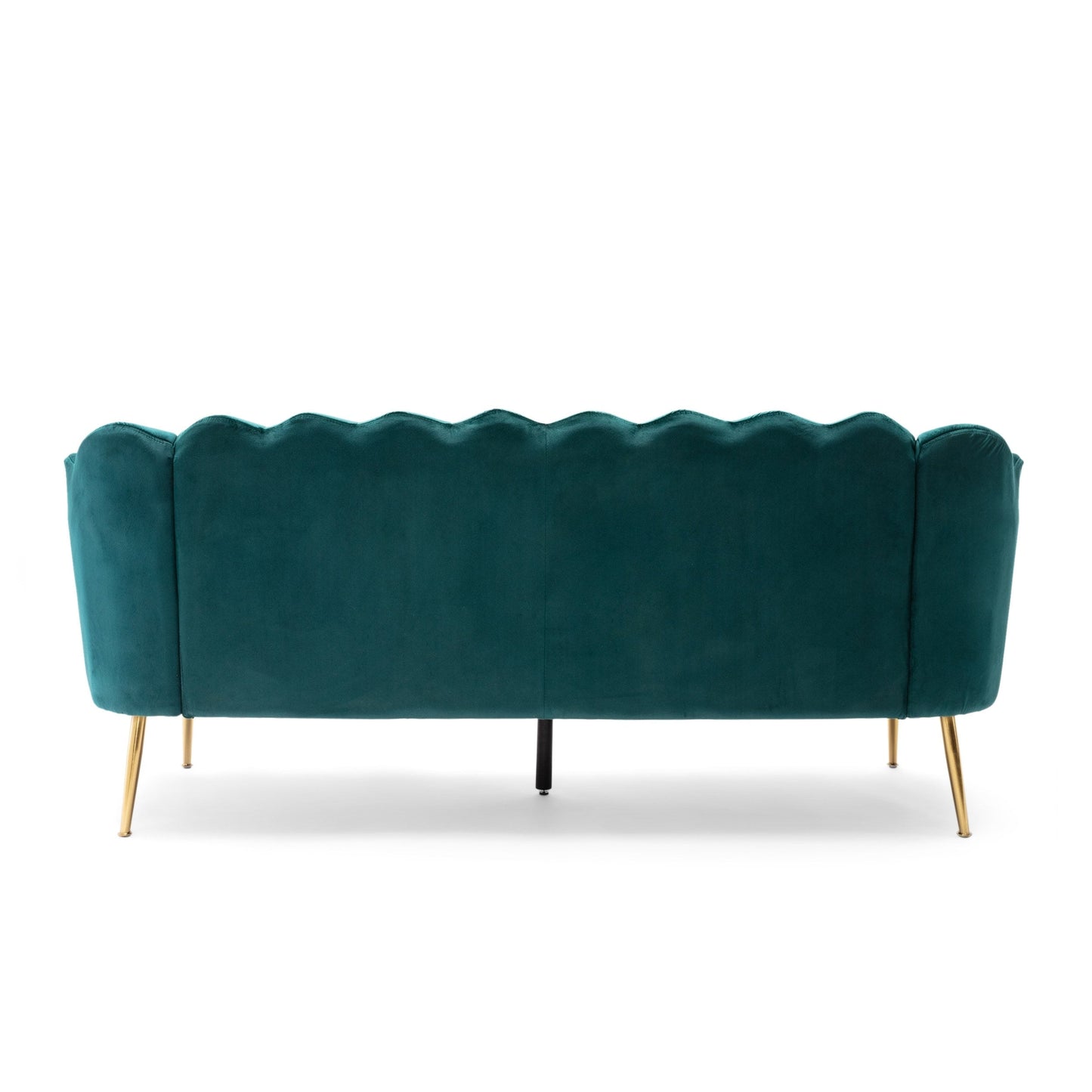 Reitz Glam Velvet Shell 3 Seater Sofa by Christopher Knight Home - 76.25 L x 29.25 W x 33.50 H