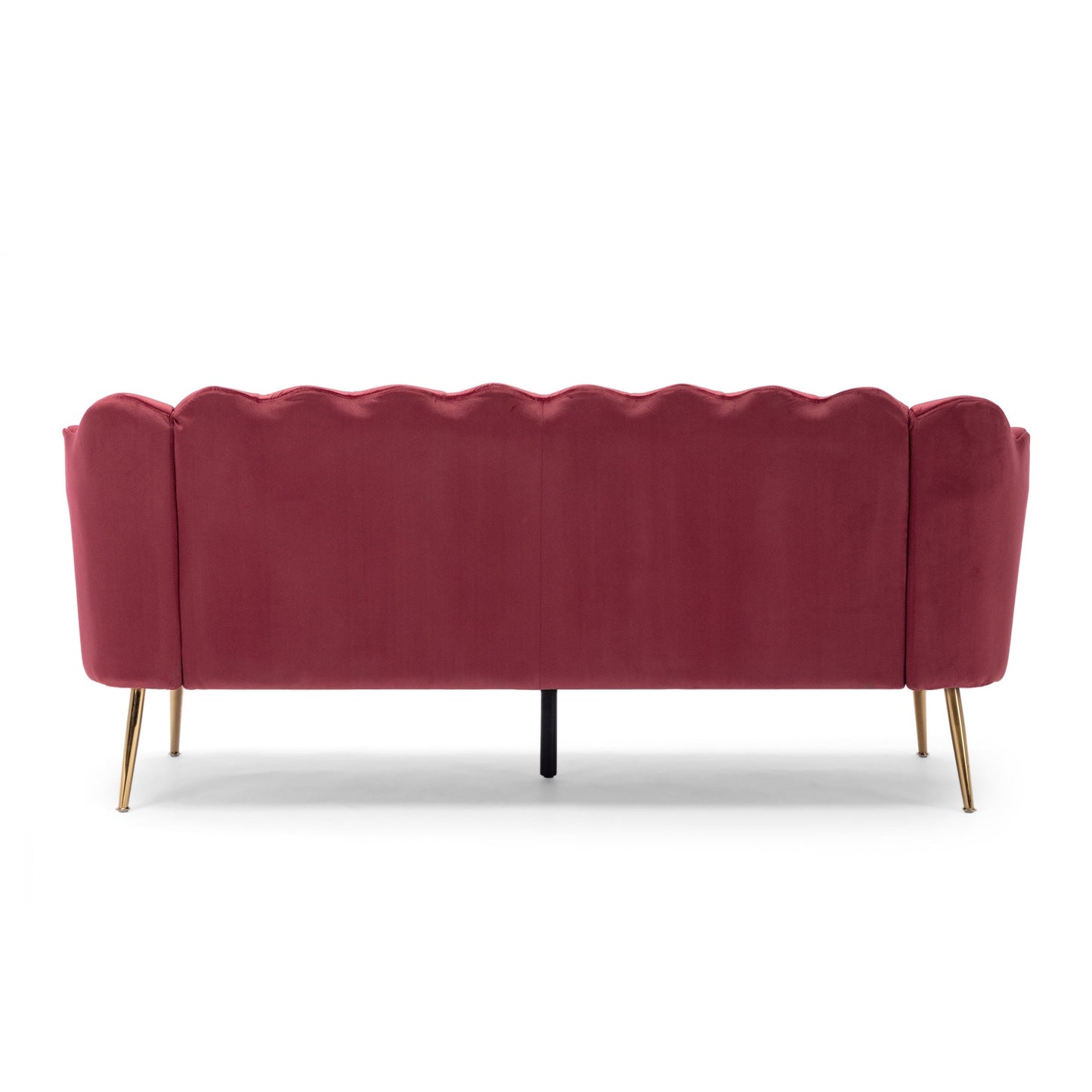 Reitz Glam Velvet Shell 3 Seater Sofa by Christopher Knight Home - 76.25 L x 29.25 W x 33.50 H