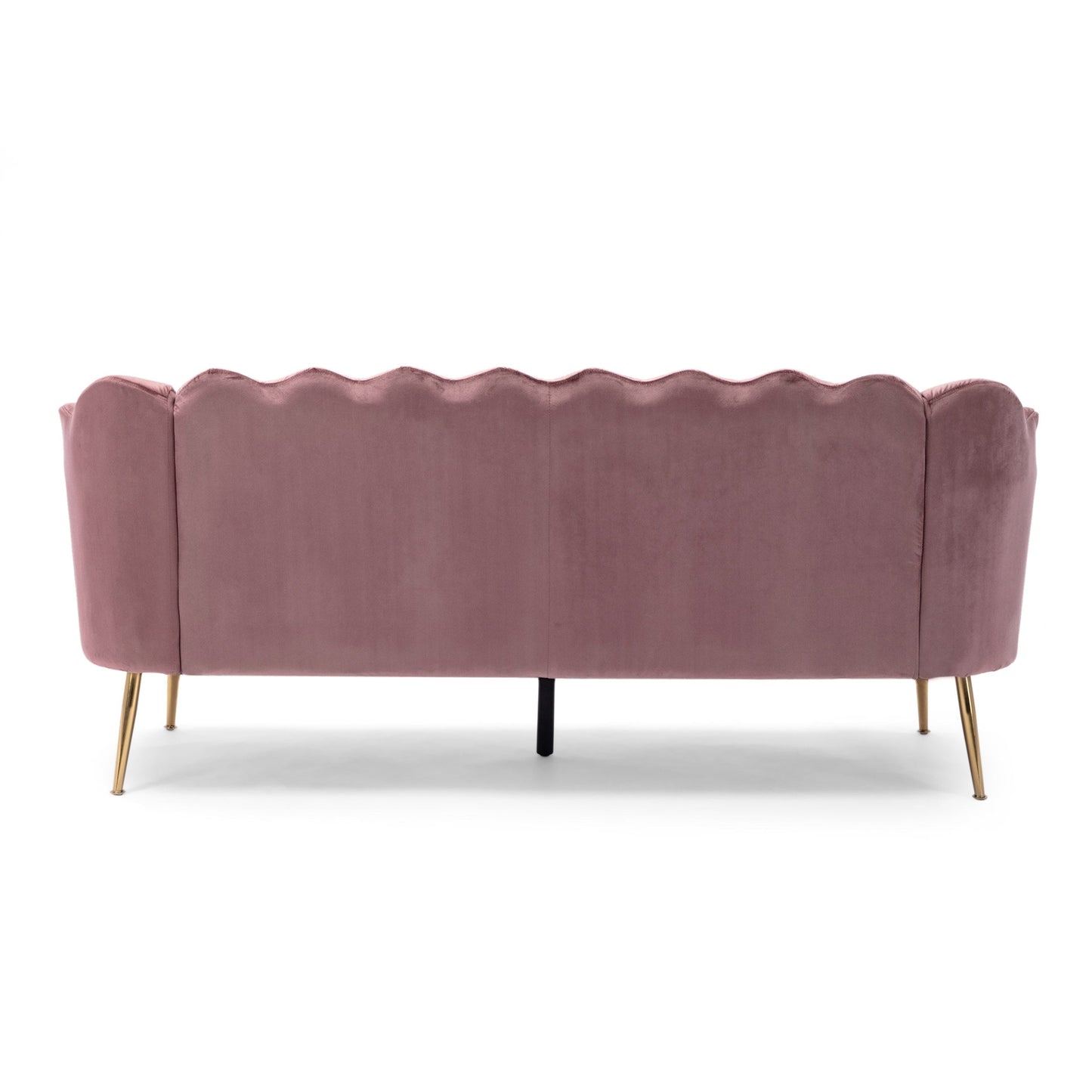 Reitz Glam Velvet Shell 3 Seater Sofa by Christopher Knight Home - 76.25 L x 29.25 W x 33.50 H