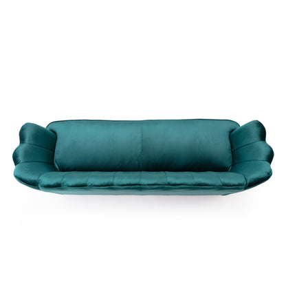 Reitz Glam Velvet Shell 3 Seater Sofa by Christopher Knight Home - 76.25 L x 29.25 W x 33.50 H