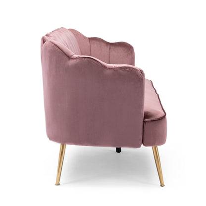 Reitz Glam Velvet Shell 3 Seater Sofa by Christopher Knight Home - 76.25 L x 29.25 W x 33.50 H
