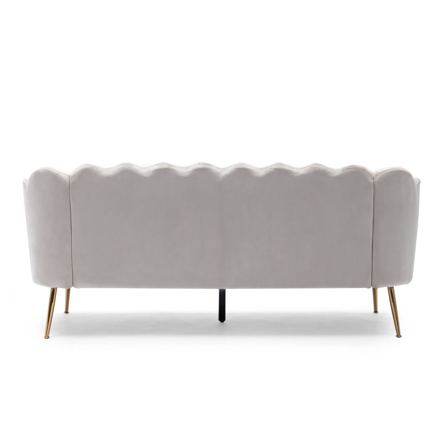 Reitz Glam Velvet Shell 3 Seater Sofa by Christopher Knight Home - 76.25 L x 29.25 W x 33.50 H