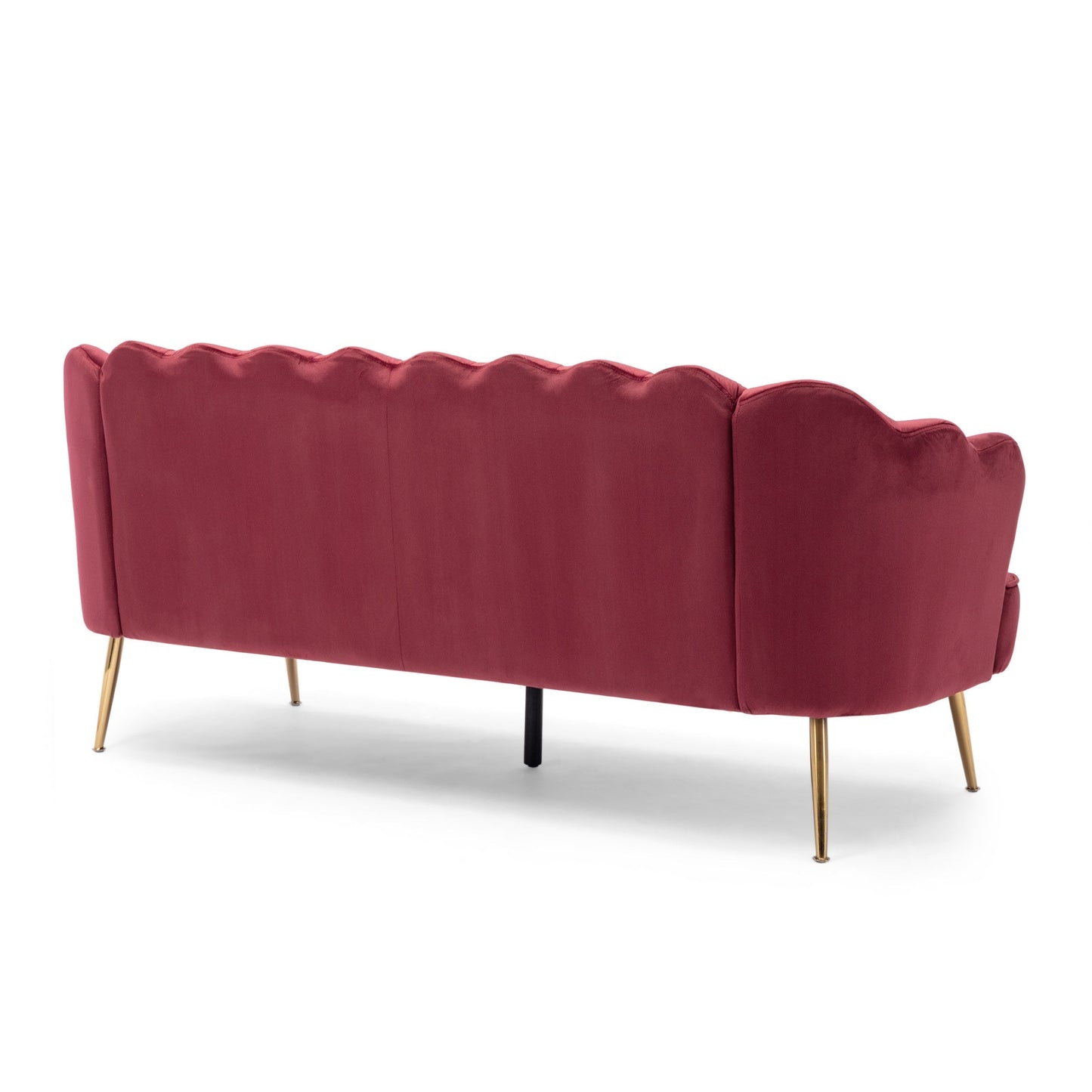 Reitz Glam Velvet Shell 3 Seater Sofa by Christopher Knight Home - 76.25 L x 29.25 W x 33.50 H