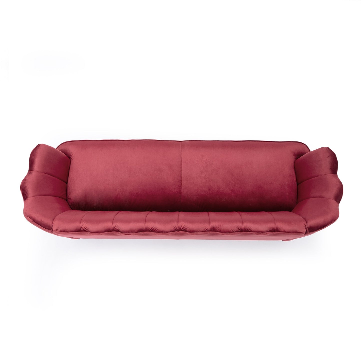 Reitz Glam Velvet Shell 3 Seater Sofa by Christopher Knight Home - 76.25 L x 29.25 W x 33.50 H