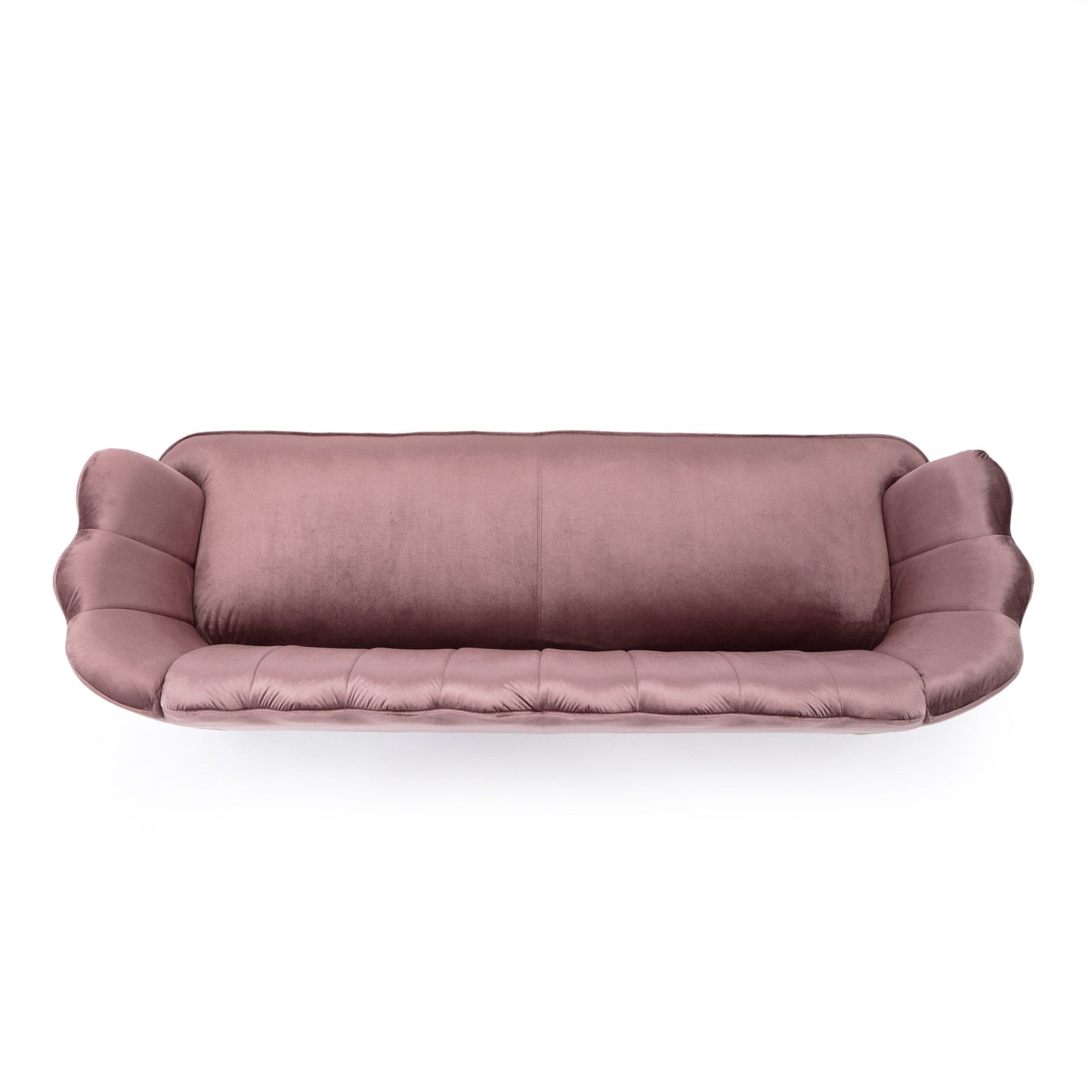 Reitz Glam Velvet Shell 3 Seater Sofa by Christopher Knight Home - 76.25 L x 29.25 W x 33.50 H