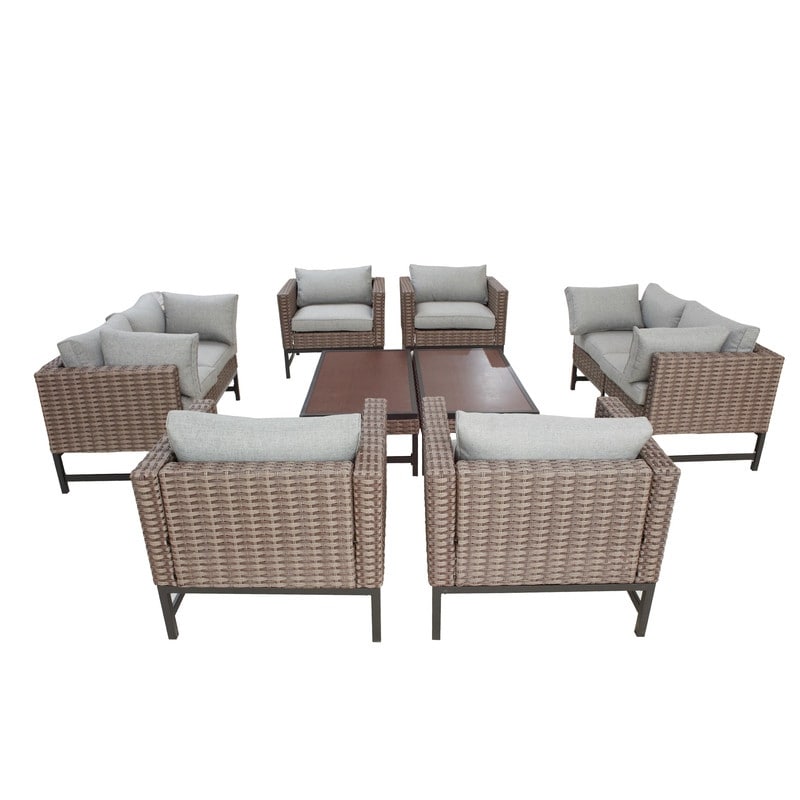 Patio Festival Right-Angle 10-Piece Outdoor Conversation Set