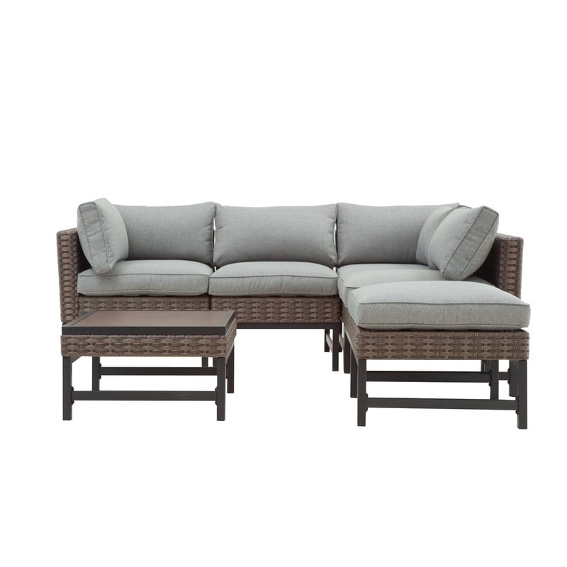 Patio Festival Right-Angle 5-Piece Outdoor Conversation Set