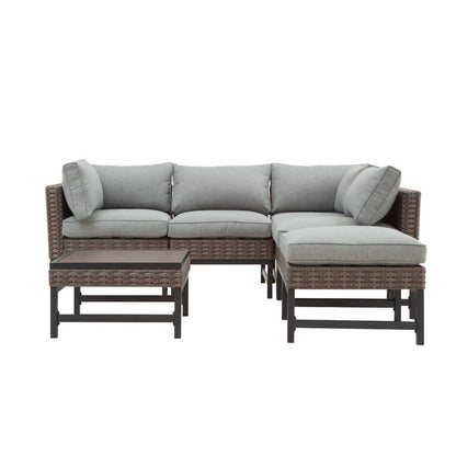 Patio Festival Right-Angle 5-Piece Outdoor Conversation Set