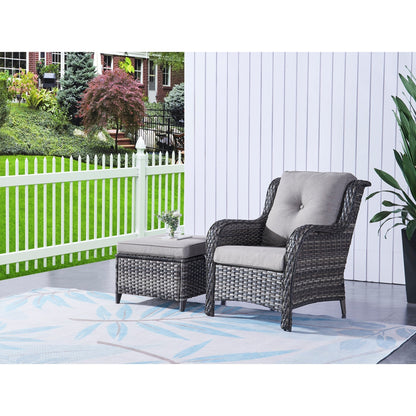 Pocassy 5-Piece Patio Furniture Set with Ottomans