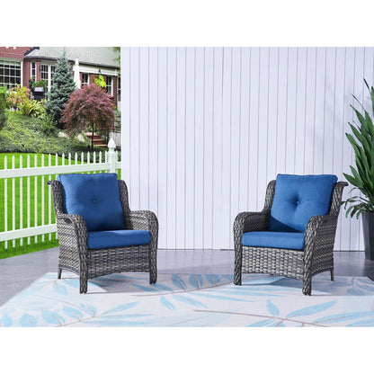 Pocassy 5-Piece Patio Furniture Set with Ottomans